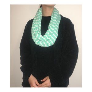 NWT teal striped infinity scarf